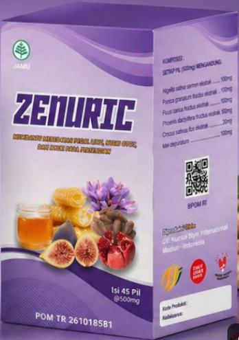 Kotak ZENURIC, isi 45 pil @500mg